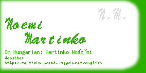 noemi martinko business card